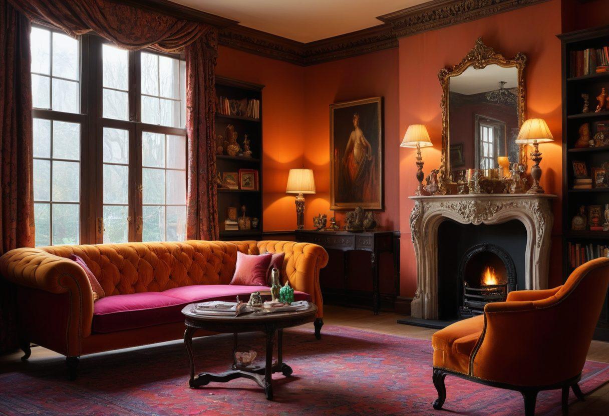 A captivating scene featuring an inviting, dimly lit room filled with an intricate assortment of adult kinks and fetishes. Include a plush velvet couch, a display of colorful toys, and hints of silk and leather in the decor. The atmosphere should feel seductive and intriguing, with soft shadows and glimmers of light creating an enticing allure. Subtle touches of passion and curiosity in the expression of a couple exploring together. super-realistic. warm colors. intimate ambiance.